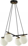 Подвесная люстра Randi 5212/4 черный, золотой E27 4*60W Lumion (220V, на проводе, шар)