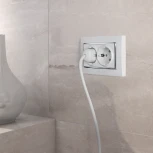 Рамка для двойной розетки Snabb (белый/хром) Werkel W0081901 (a051646)