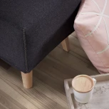 Банкетка La Forma (ex Julia Grup) Dyla (Черный/ Бук,Сосна,Сталь,ДСП,Пена)