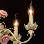 Подвесная люстра DeMarkt Букет 421015005 (220V, на цепи, подсвечник, свеча, цветы, листья, розы)