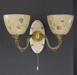 Бра Reccagni Angelo 6858 A 6858/2 (220V, выключатель, листья)