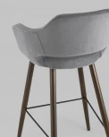 Стул барный Stool Group Саймон велюр тёмно-серый УТ000025180