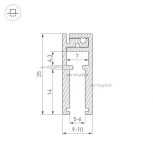 Профиль KLUS-GLASS-56-2000 ANOD (Алюминий) 019193 Arlight