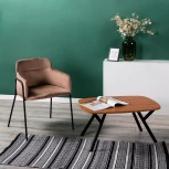 Стол журнальный R-Home Flora Q Вишня Локарно