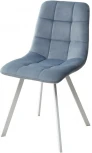 Стул CHILLI SQUARE G108-56 пудровый синий, велюр/ белый каркас M-City 629M04904