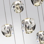 Потолочная каскадная люстра Odeon Light Jemstone 5085/120L золото/прозрачный/металл/акрил LED 120W 4000K 5500Лм (220V, на проводе)