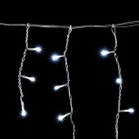 Гирлянда Бахрома 3 x 0,5 м Белая 220В, 150 LED, Провод Прозрачный Силикон, IP65