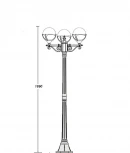 Наземный фонарь Oasis Light 88108 B Bl (220V, шар, IP44)