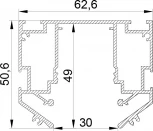 Профиль-трек для однофазного шинопровода в натяжной потолок Lightstar Teta 505427