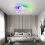 Потолочная люстра Natali Kovaltseva LED LAMPS 81407 80W, белый, LED с RGB подсветкой