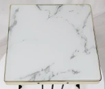 Столик журнальный SHT-CT16 светлый мрамор/латунь/черный Sheffilton 6509113802