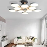 Потолочная люстра Wi-Fi на штанге Turna L10 Grey By ImperiumLoft Turna-B01 (LED, 220V, голосовое управление, умный дом - Алиса)