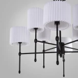 Потолочная люстра Wi-Fi на штанге Eurosvet Notturno 60162/8 черный (220V, управление смартфоном, голосовое управление, умный дом - Minimir Home, Алиса, Маруся, Салют)