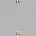 Подвесной светильник Odeon Light Sono 5101/5L под латунь/прозрачный/акрил "2 в 1" LED 5W 4000K (220V, на проводе, шар)