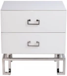 Тумба прикроватная Garda Decor KFG085-NI (Хром/Белый)