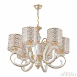 Подвесная люстра Arte Milano Florentia-1237 301237/6 Wh/Gd (220V, на цепи)