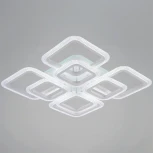 Потолочная люстра на штанге светодиодная с пультом и ночным режимом и RGB Reluce 09838-0.3-4+4B WH (RGB, Умный дом)