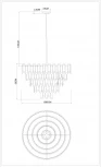 Подвесная люстра каскадная большая Rosie 3511/17 LM-16 Divinare (220V, хрусталь, на цепи)