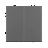 Механизм выключателя двухклавишный непроходной SWT-NOBE-MK02-SFPL-GR (230V, 10A) (Arlight) 054254