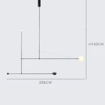 Люстра на штанге Lines K ImperiumLoft Lines-10 (140825-26) (220V, шарики)