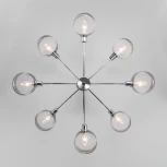 Умная потолочная люстра на штанге Eurosvet Arcada 70127/8 хром (220V)