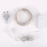 Гирлянда нить "роса" теплый белый Eurosvet 10М IP20 400-009