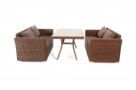 Обеденная группа плетеная из ротанга, цвет коричневый 4SIS Мокко MS22T-3-SET brown