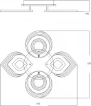 Люстра потолочная светодиодная Ivy 10254/4 LED*50W+18W White BL