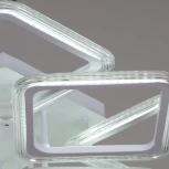 Потолочная люстра светодиодная на штанге с пультом Reluce 09826-3.3-4+4B WH (ночной режим, 220V)