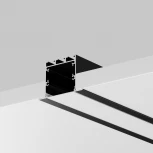 Алюминиевый профиль встраиваемый под гипсокартон с накладным фланцем 50x35 черный, 2 м, ALM-5035T-B-2M Maytoni 632012