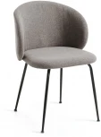 Обеденный стул La Forma (ex Julia Grup) Minna (Серый/ Сталь,Фанера,Пена)