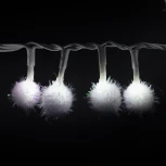 Гирлянда "Снежные Шарики" 2м Белая 24В, 128LED, Провод Белый ПВХ, IP20