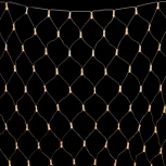 Светодиодная Сеть с Колпачком 2 x 2 м Тепло-Белая 220В, 256 LED, Провод Прозрачный ПВХ, IP65