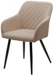 Стул BRANDY 505-7 Капучино, велюр беспальчиковый" / черный каркас, М-City"