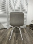 Обеденный стул M-City DAIQUIRI BLUVEL-03 LIGHT GREY / белый каркас, велюр