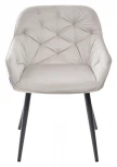Стул M-City BREEZE G108-06 серебристо-серый/темно-серый каркас, велюр