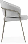 Обеденный стул Лео Woodville (Металл,Велюр/Серый,Капучино) арт.615186