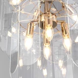 Подвесная люстра Wi-Fi Eurosvet Claire 60170/8 золото (220V, управление смартфоном, голосовое управление, умный дом - Minimir Home, Алиса, Маруся, Салют, на тросе)