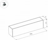 светильник магнитный MAG-FLAT-45-L405-12W Warm3000 (WH, 100 deg, 24V, DALI) (Arlight, IP20 Металл) 046578