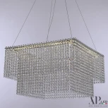 Подвесная люстра светодиодная APL LED Sicilia SH04.52.C.Ni.4000 (220V, хрусталь, на тросе)
