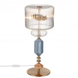 Настольная лампа с выключателем Odeon Light Terra 5414/2TA античная бронза/терракот/синий/металл/керамика E14 2*40W