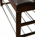 Банкетка Грейс орех, к/з Ева 1, каретная стяжка Л Mebelik арт.008581