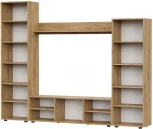 Готовые гостиные Woodville Fang дуб золотой / белый глянец 499617