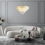 Подвесная люстра каскадная (12034/15P Brass) Indigo Dalia V000376 V000375 (220V, на цепи)