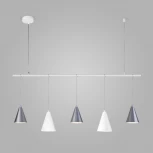 Умный подвесной светильник Eurosvet Castle 50088/5 белый/серебро (220V)