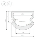Профиль WPH-LINE-1210R-2000 OPAL (Пластик) 023303 Arlight