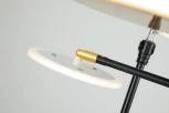 Люстра потолочная светодиодная на штанге Cassiopeia 10247/8 LED LED*63W Black/Gold (регулировка яркости, 220V, пульт управления, кольцо)