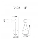 Бра Moderli Bestia V4031-1W (220V, шар)