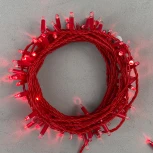 Гирлянда Нить с колпачком 10м красная 220В, 100 LED, провод красный ПВХ, IP65 Laitcom PST100CAP-R-2R