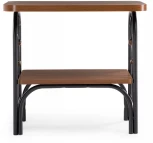 Прикроватная тумба Woodville Клео 2 черная / орех 446217